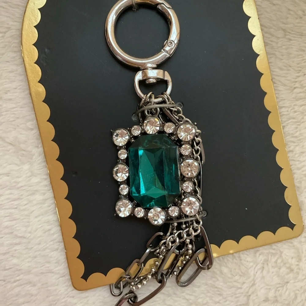 Charmed Teal and Silver Keychain Holder